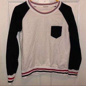 Black, White and Red Shirt